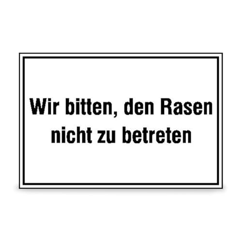 Betriebsausstattung24 Hinweisschild "Wir bitten den Rasen nicht zu betreten" - Aluminium, geprägt - 30,0 x 20,0 cm von Betriebsausstattung24