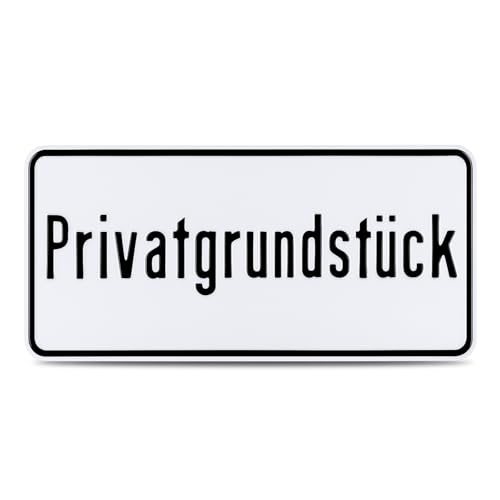 Betriebsausstattung24 Hinweisschild "Privatgrundstück" - Aluminium, geprägt - BxH: 33,0 x 17,0 cm - Grundbesitzkennzeichnung - Prägeschild von Betriebsausstattung24