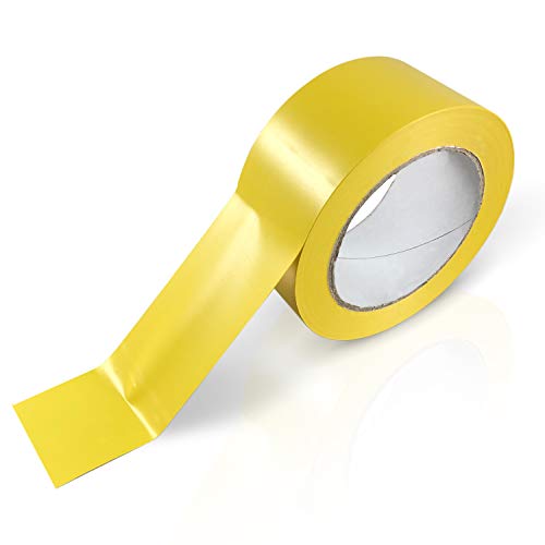 Betriebsausstattung24 Bodenmarkierungsband - 5,0 cm x 33,0 m - Gelb - Warnklebeband - Boden- & Wandtape - Selbstklebend -Leicht zu entfernen von Betriebsausstattung24