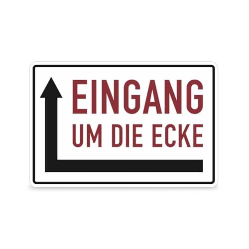 Hinweisschild "Eingang um die Ecke" - Alu Verbundplatte- Linksweisend - BxH: 30,0 x 20,0 cm - Symbol und Text - Schwarz/rot - Betriebsausstattung24 Hinweisschild "Eingang um die Ecke" - Alu Verbundplatte- Linksweisend - BxH: 30,0 x 20,0 cm - Symbol und Text - Schwarz/rot - Betriebsausstattung24 von Betriebsausstattung24