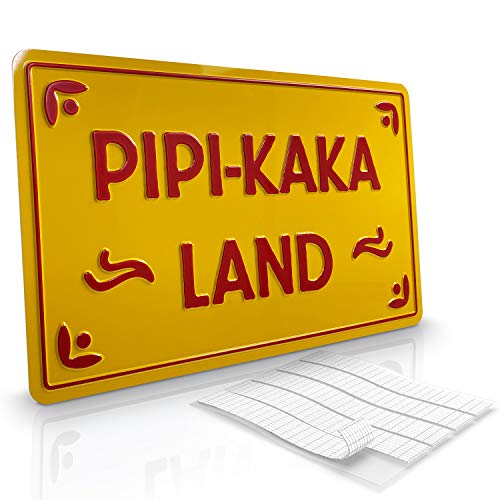 PIPI-KAKA LAND WC Toilettenschild für Kinder| gelb/rot | Aluminium geprägt | Bad-Türschild in 30 x 18 cm PIPI-KAKA LAND WC Toilettenschild für Kinder| gelb/rot | Aluminium geprägt | Bad-Türschild in 30 x 18 cm von Betriebsausstattung24