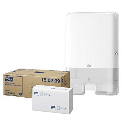 Tork Xpress Spender inkl. Papierhandtücher | Wandspender inkl. Multifold Handtücher Universal | Wandspender-Weiß | 20 Bündel à 237 Tücher Tork Xpress Spender inkl. Papierhandtücher | Wandspender inkl. Multifold Handtücher Universal | Wandspender-Weiß | 20 Bündel à 237 Tücher von Betriebsausstattung24