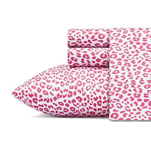 Betsey Johnson - King-Size-Bettlaken, seidige und leichte Bettwäsche, licht- und knitterarm (Leopardenmuster, Kingsize-Bett) von Betsey Johnson