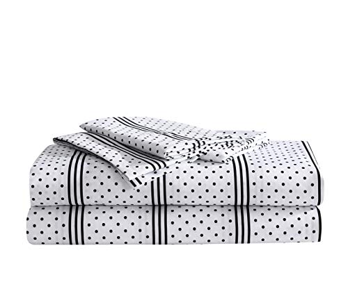 Betsey Johnson Komplette Bettwäsche, weich und leicht, farbecht und knitterfrei, Punkte und Streifen, voll von Betsey Johnson