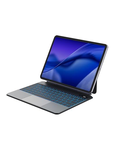 Bettdow für iPad Air 13 Zoll M2 2024/M3 2025 Tastatur Hülle, Schwarz (Spanisch) - A1935 von Bettdow