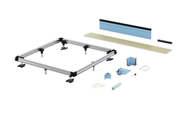 Bette Floor Einbausystem Universal, Verstellbereich 75-215mm, 140x120cm von Bette