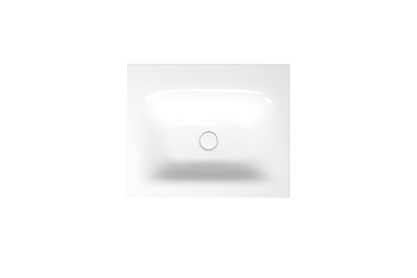 Bette Lux Einbau-Waschtisch mit Hahnloch, A160 600 x 495 mm, Farbe: Weiß mit BetteGlasur Plus von Bette