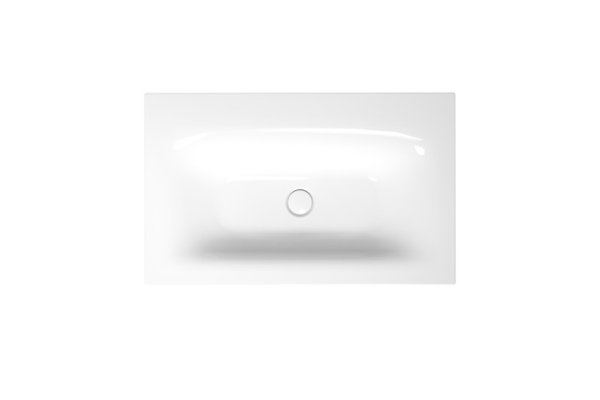 Bette Lux Einbau-Waschtisch mit Hahnloch, A161 800 x 495 mm, Farbe: Weiß mit BetteGlasur Plus von Bette