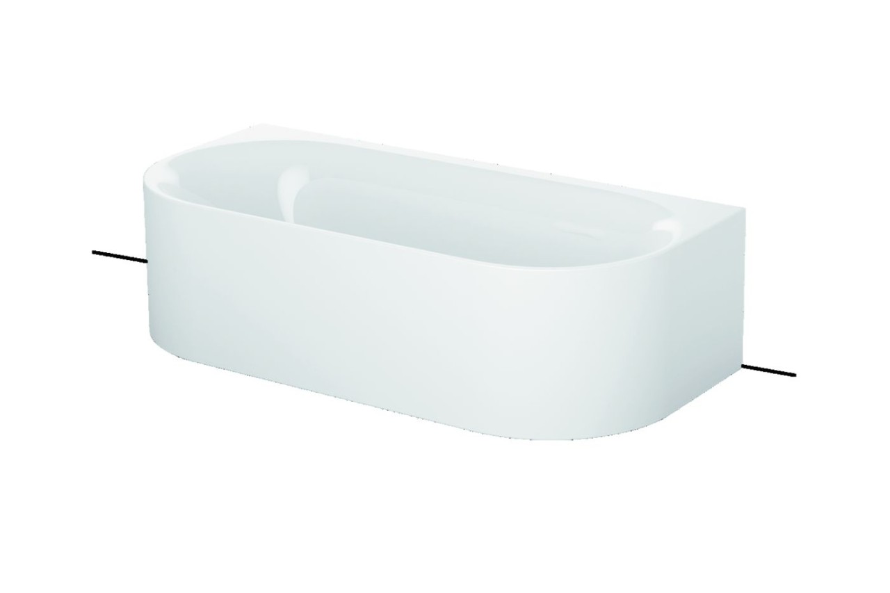 Bette Lux Oval I Silhouette 3417 CWVVS, 190x95x45 cm freistehend Snow 440, 3417-440CWVVS 3417-440CWVVS von Bette