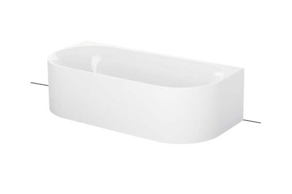 Bette Lux Oval I Silhouette Vorwand-Badewanne 180x85x45cm, 2 Rückenschrägen, 3416CWVVS, Farbe: Weiß mit Antirutsch Sense von Bette