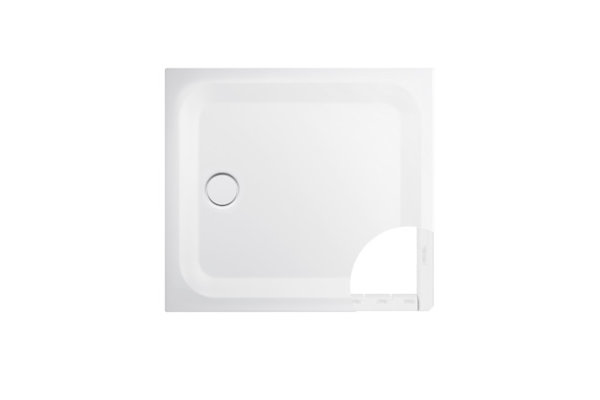 Bette Ultra Rechteck-Duschwanne mit Minimum-Wannenträger, 1000x900x25mm, Glasur Plus, 1660, Farbe: Silver - 1660-410PLUS,T1 von Bette