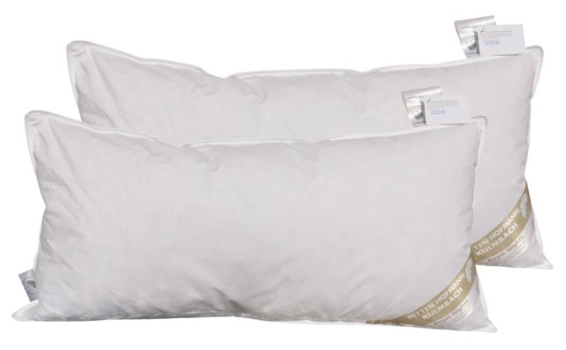 2 Stück Betten Hofmann superweiche Daunenkissen 40x80 Kopfkissen 250 g 100% n... von Betten Hofmann