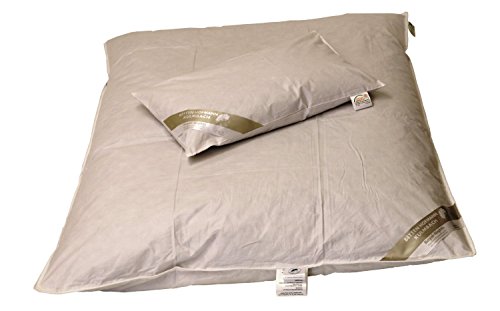 Betten Hofmann Baby Kinder Winter Daunenbett ungesteppt 100x135 cm Daunendecke + 40x60cm Set von Betten Hofmann