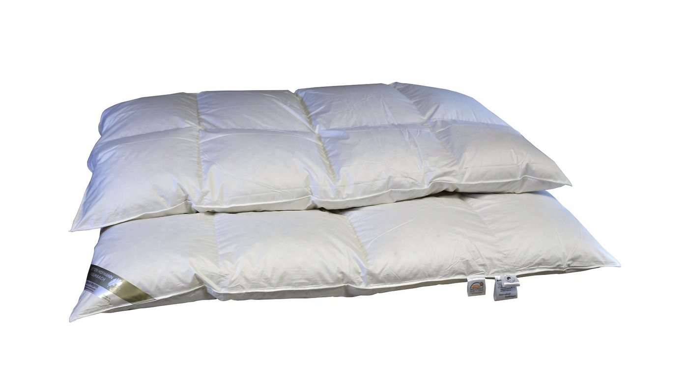 Daunenbettdecke, Eiszeit Premium 10 cm Winter Hochsteg Daunendecke Daunenbett 4x6 135x2, Betten Hofmann, Füllung: 1300g neue weiße sibirische Gänsedaunen, Klasse 1, 100% Daunen von Betten Hofmann