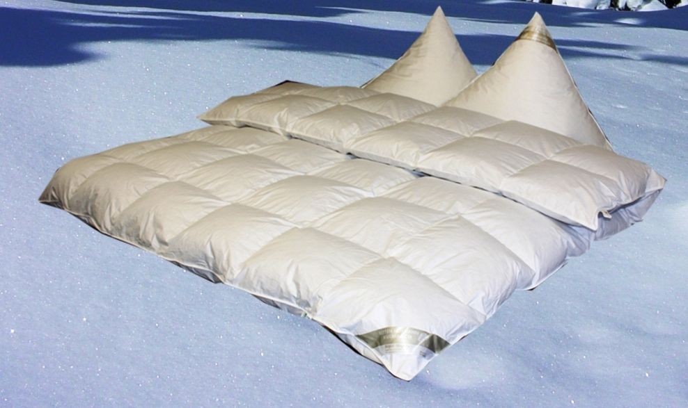 Eiszeit Premium 10 cm Winter Hochsteg Daunendecke Daunenbett 6x7 240x220 cm von Betten Hofmann