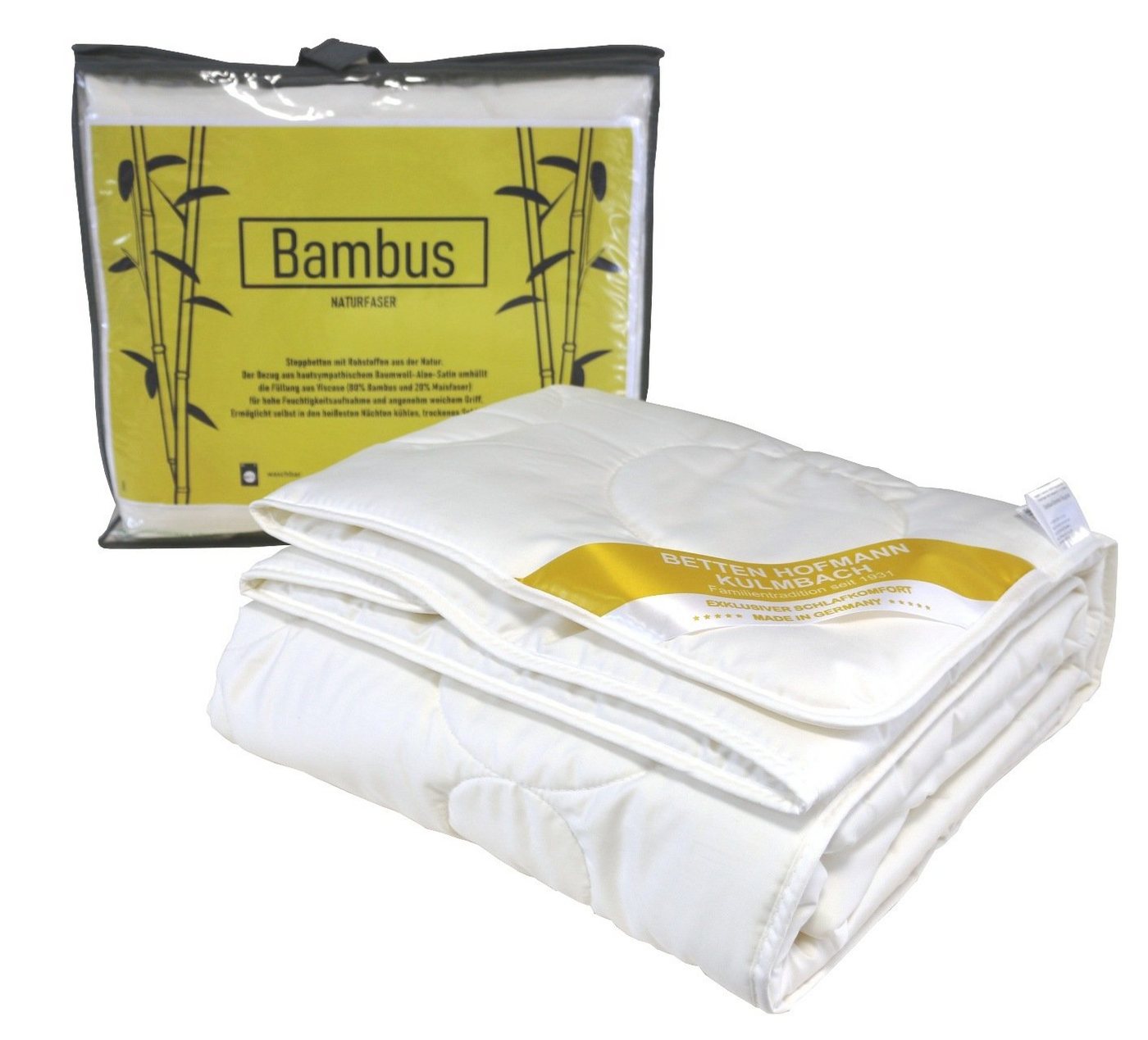 Betten Hofmann Sommerbettdecke Bambus Sommerbett Steppbett 200x200 Sommerdecke waschbar 100% Natur, Füllung: Viskose Betten Hofmann Sommerbettdecke Bambus Sommerbett Steppbett 200x200 Sommerdecke waschbar 100% Natur, Füllung: Viskose von Betten Hofmann