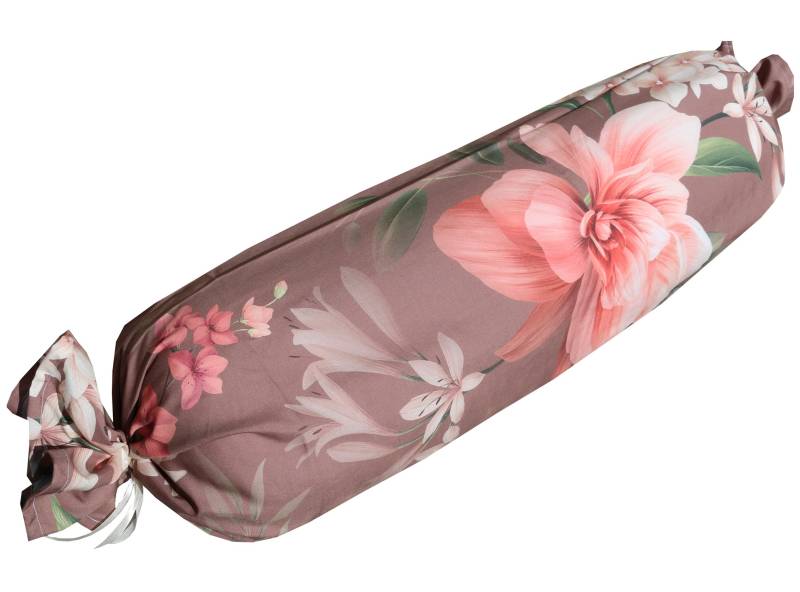 Betten Hofmann Satin-Bezug Knierolle Therapierolle Knierollenbezug Blumen braun von Betten Hofmann