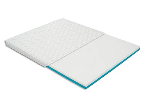 Betten Jumbo Visco-Kaltschaum Topper 140x200cm | 8 cm hohe Bettauflage | Wendbar in fest und Soft | mit Memoryschaum | Ideal für Boxspringbetten, Gästematratze, Sofaauflage, Matratzenschoner von Betten Jumbo