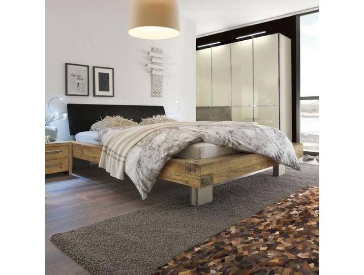 Balkenbett Kolmar Wildeiche Vintage Massivholz 140x210cm industrial, Mit Kopfteil Balkenbett Kolmar Wildeiche Vintage Massivholz 140x210cm industrial, Mit Kopfteil von Betten.de