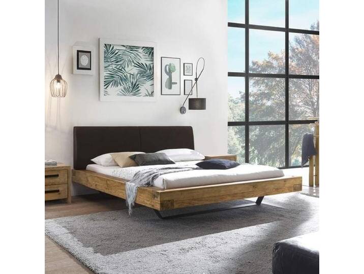 Balkenbett Okondo Wildeiche Vintage Massivholz 140x200cm industrial, Mit Kopfteil Balkenbett Okondo Wildeiche Vintage Massivholz 140x200cm industrial, Mit Kopfteil von Betten.de