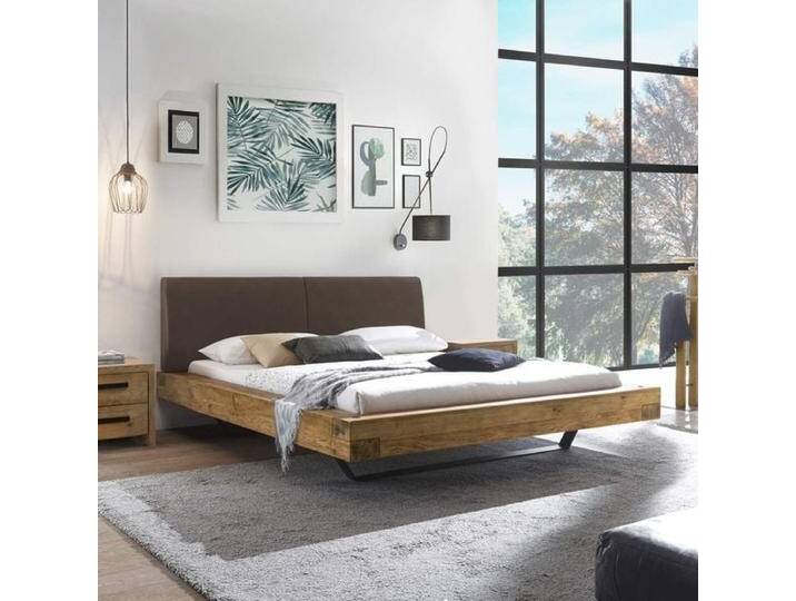 Balkenbett Okondo Wildeiche Vintage Massivholz 140x220cm industrial, Mit Kopfteil Balkenbett Okondo Wildeiche Vintage Massivholz 140x220cm industrial, Mit Kopfteil von Betten.de