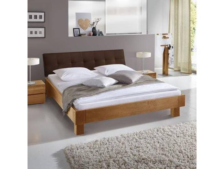 Bett Floriano Eiche Massivholz 90x210cm klassischer Stil von Betten.de