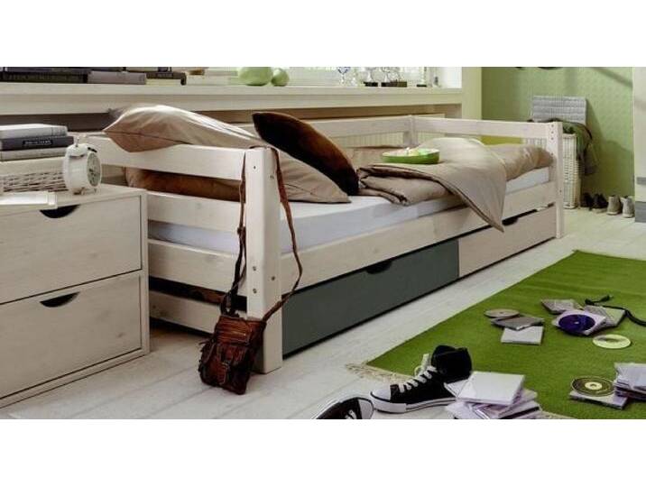Bett Kids Paradise Laubhütte Kiefer Massivholz mit Lattenrost und Schubkasten 90x200cm landhaus, Bett Kids Paradise Laubhütte Kiefer Massivholz mit Lattenrost und Schubkasten 90x200cm landhaus, von Betten.de