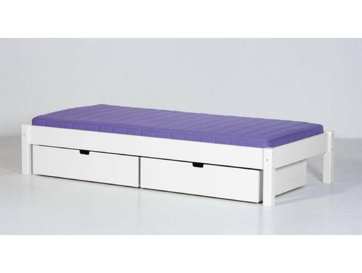 Bett Kids Town Buche teilmassiv ohne Kopfteil mit Schubkasten und Lattenrost 90x200cm Weiß Bett Kids Town Buche teilmassiv ohne Kopfteil mit Schubkasten und Lattenrost 90x200cm Weiß von Betten.de