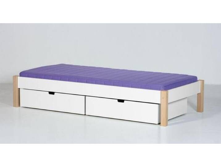 Bett Kids Town Buche teilmassiv ohne Kopfteil mit Schubkasten und Lattenrost 90x200cm Weiß Bett Kids Town Buche teilmassiv ohne Kopfteil mit Schubkasten und Lattenrost 90x200cm Weiß von Betten.de