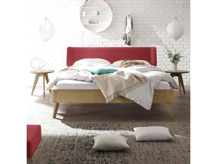 Bett Rakaia Eiche Massivholz 160x220cm retro/vintage von Betten.de