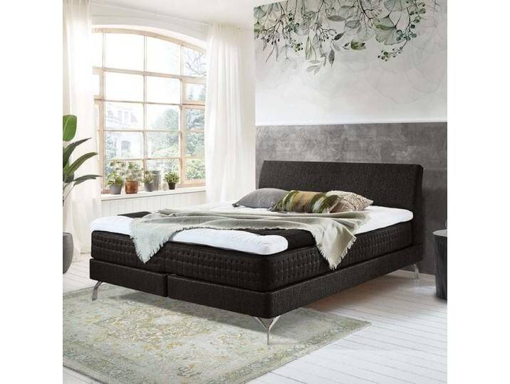 Boxspringbett Barima Webstoff 180x210cm Taschenfederkern-Box Härtegrad: H5 Schwarz retro/vintage, mit Partnerbezug Boxspringbett Barima Webstoff 180x210cm Taschenfederkern-Box Härtegrad: H5 Schwarz retro/vintage, mit Partnerbezug von Betten.de