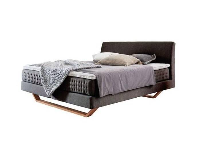 Boxspringbett Clarice Webstoff 140x200cm Taschenfederkern-Box Härtegrad: H3 Dunkelgrau retro/vintage Boxspringbett Clarice Webstoff 140x200cm Taschenfederkern-Box Härtegrad: H3 Dunkelgrau retro/vintage von Betten.de
