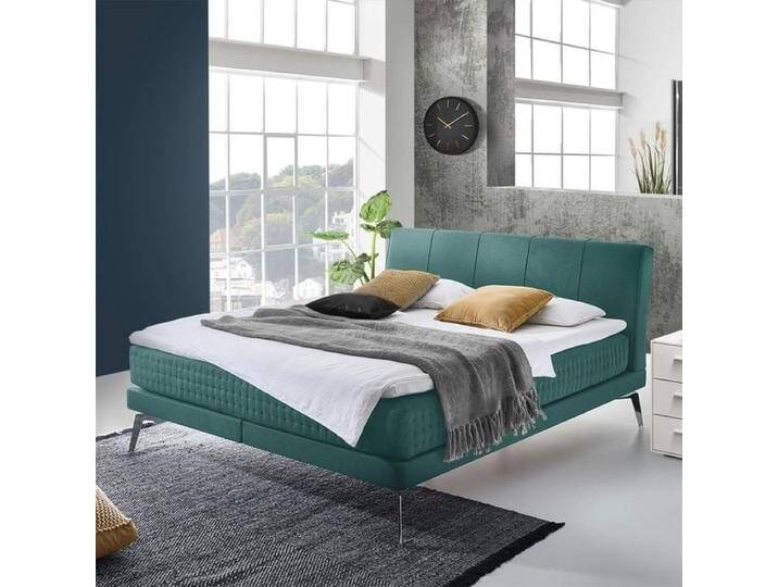 Boxspringbett Elipsa Webstoff 180x210cm Taschenfederkern-Box Härtegrad: H3 Grün retro/vintage, mit Partnerbezug Boxspringbett Elipsa Webstoff 180x210cm Taschenfederkern-Box Härtegrad: H3 Grün retro/vintage, mit Partnerbezug von Betten.de