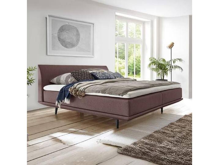Boxspringbett Lajana Webstoff 140x210cm Taschenfederkern-Box Härtegrad: H4 Eiche skandinavisch von Betten.de