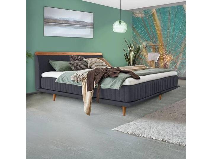 Boxspringbett Mavilla Eiche Webstoff 180x210cm Taschenfederkern-Box Härtegrad: H2 skandinavisch, mit Partnerbezug Boxspringbett Mavilla Eiche Webstoff 180x210cm Taschenfederkern-Box Härtegrad: H2 skandinavisch, mit Partnerbezug von Betten.de