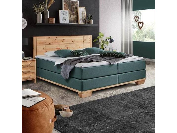 Boxspringbett Sinestra Zirbe Massivholz 140x200cm Bonellfederkern-Box Härtegrad: H2/H3 landhaus von Betten.de