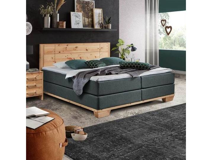 Boxspringbett Sinestra Zirbe Massivholz 180x200cm Bonellfederkern-Box Härtegrad: H2/H3 landhaus von Betten.de