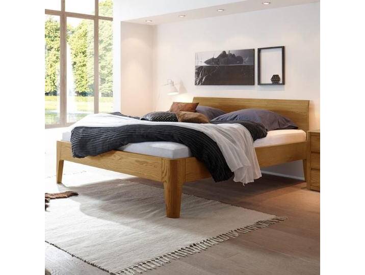 Doppelbett Ambato Eiche Massivholz 200x220cm retro/vintage, Mit Kopfteil von Betten.de