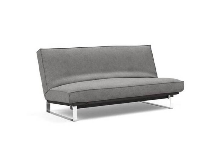 Schlafsofa Astoria Webstoff/Cord mit Lattenrost und Stauraum Kunstfaser H:90cm/B:200cm/T:100cm Hellgrau Relaxfunktion klassischer Stil von Betten.de