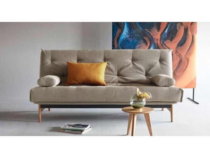Schlafsofa Lamond Webstoff/Cord mit Lattenrost und Stauraum Kunstfaser H:90cm/B:200cm/T:100cm Hellgrau Relaxfunktion skandinavisch von Betten.de
