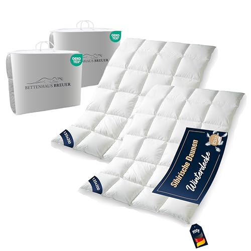 2 Stück Bettdecke 135x200 | Daunendecke | warme Winterdecke | Winterdaunendecke mit 100% sibirischen Daunen | Kassettenbettdecke | Ganzjahresdecke | Daunenbettdecken | Oeko-TEX-Zertifiziert 2 Stück Bettdecke 135x200 | Daunendecke | warme Winterdecke | Winterdaunendecke mit 100% sibirischen Daunen | Kassettenbettdecke | Ganzjahresdecke | Daunenbettdecken | Oeko-TEX-Zertifiziert von Bettenhaus Breuer