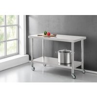 Edelstahltisch mit Ablage auf Rollen, ca. 120 x 60 x 80 cm Edelstahltisch mit Ablage auf Rollen, ca. 120 x 60 x 80 cm von Better Home