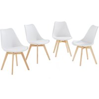 Esszimmerstuhl 4er Set Design Stühle aus Holz, Ca. 57 x 49 x 81cm von Better Home