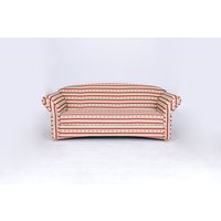 Loretta 3-Sitzer Sofa – Streifen in Rot & Blumenmuster von Better Home