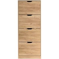 Schuhschrank mit praktischen Fächern, ca. 62x24x151 cm – Naturholz von Better Home