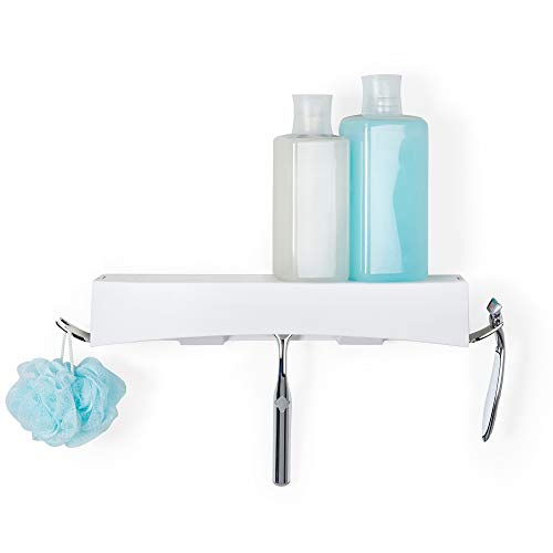 Better Living Products 15354 Clever Flip Shower Shelf, White/Chrome von Better Living