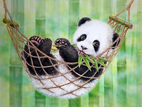 Better Selection Baby Panda Diamant Malen nach Zahlen Kits Weihnachtsdekorationen voller Bohrer 5D DIY Kunst & Handwerk Bling Artwork Dekor Set mit Kristall-Strasssteinen 30x40 cm von Better Selection