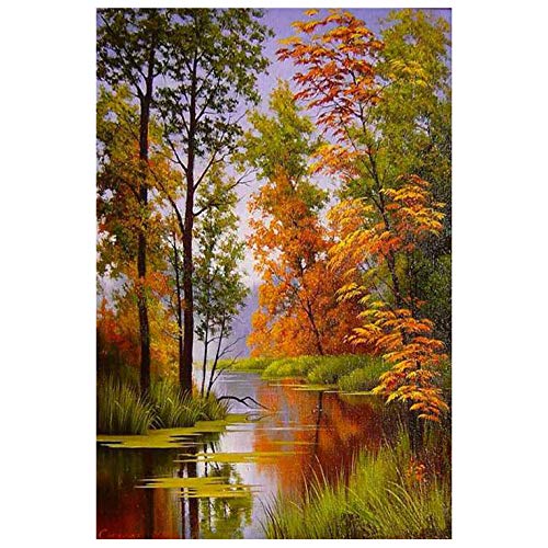 Better Selection DIY 5D Diamantmalerei-Set, voller Bohrer, Bob Ross Herbst-Stickerei, Kreuzstich DIY Kunst Handwerk Heimwand Decor(Diamant-Malwerkzeug im Lieferumfang enthalten), 30x40 cm von Better Selection
