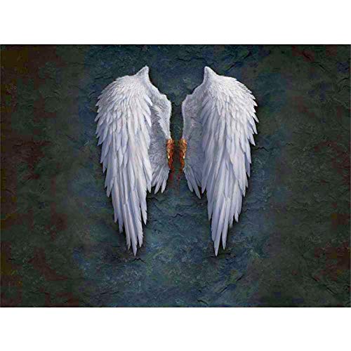 Better Selection DIY 5D Full Diamond Painting Kit, White Angel Wings Diamond Art Kits for Adults Paint with Diamonds Kits Diamonds Stickerei by Numbers 30x40 cm von Better Selection