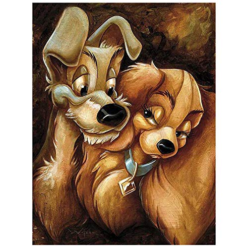 Better Selection Lady and The Tramp Diamantmalerei-Set für Erwachsene, 5D-Bohrer, DIY Kunst & Handwerk Bling Kunst Dekoration, Geschenkset mit Kristall-Strasssteinen, 30x40 cm Better Selection Lady and The Tramp Diamantmalerei-Set für Erwachsene, 5D-Bohrer, DIY Kunst & Handwerk Bling Kunst Dekoration, Geschenkset mit Kristall-Strasssteinen, 30x40 cm von Better Selection